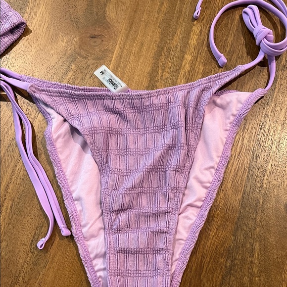 Pink Textured Bikini Set - Picture 2 of 3